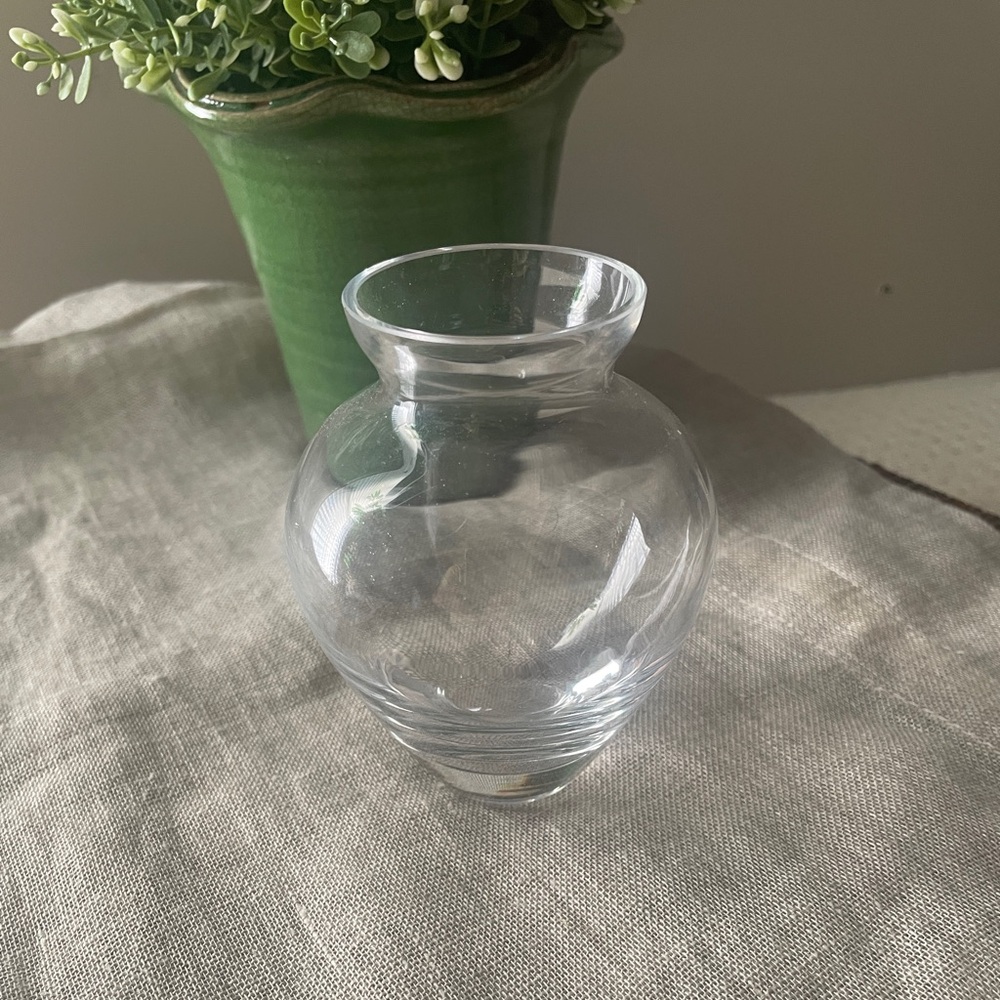Elegant Clear Glass Vase Small